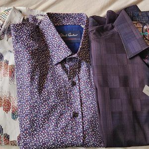 Bundle of 3 Robert Graham casual button long sleeve shirts